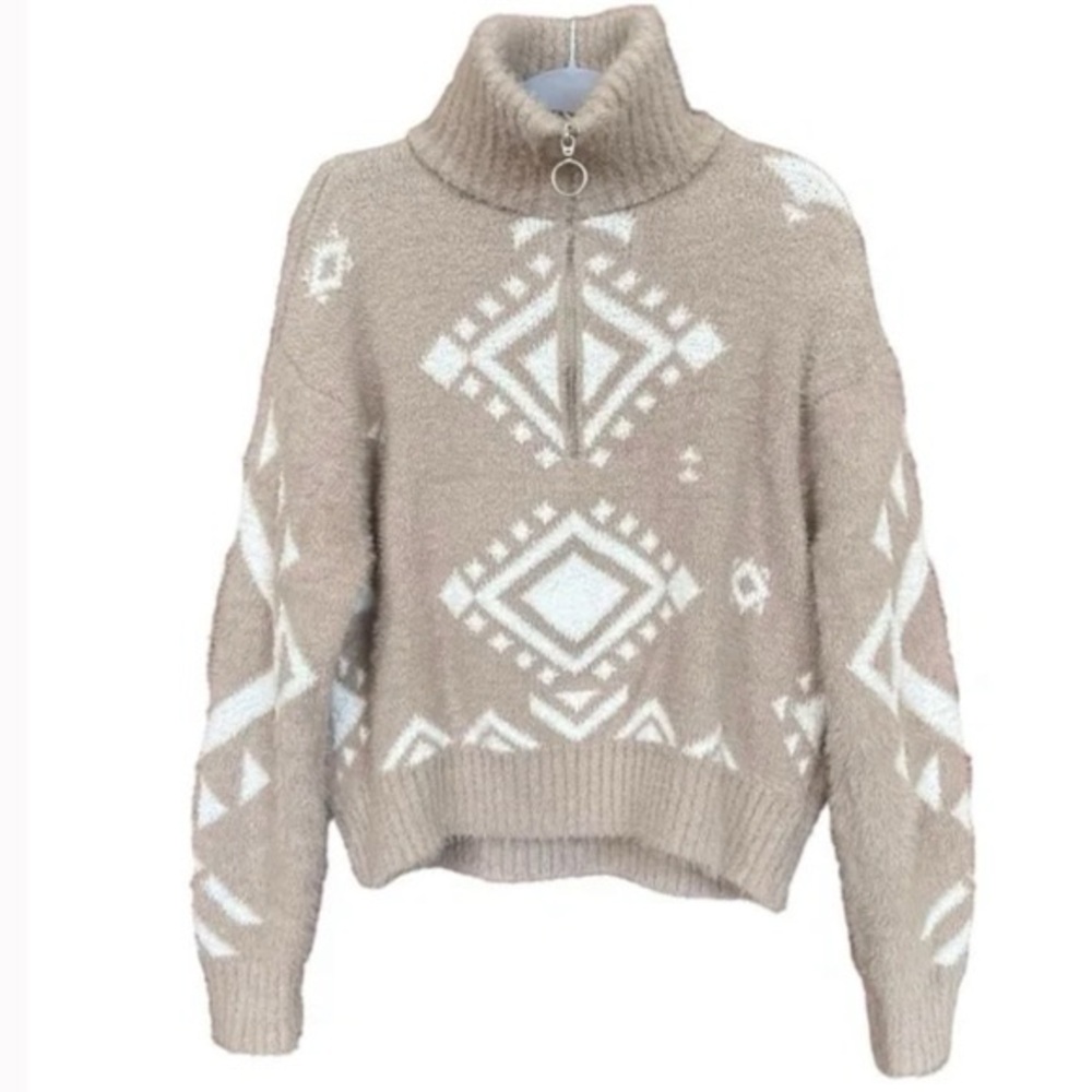 Jessica Simpson 1/4 Zip Plush Sweater